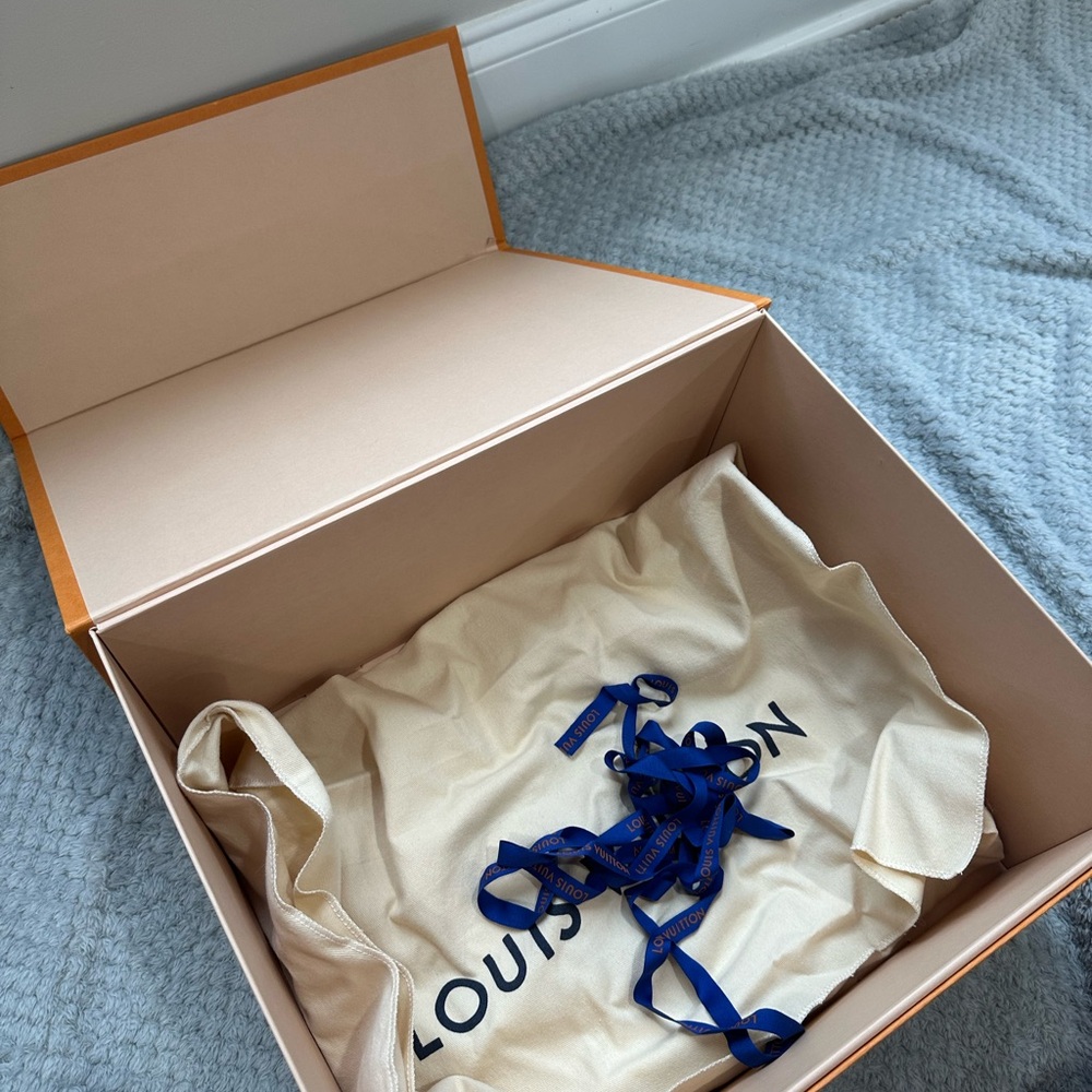 Louis Vuitton Purse Dust Bag with Box and Orange Bag
